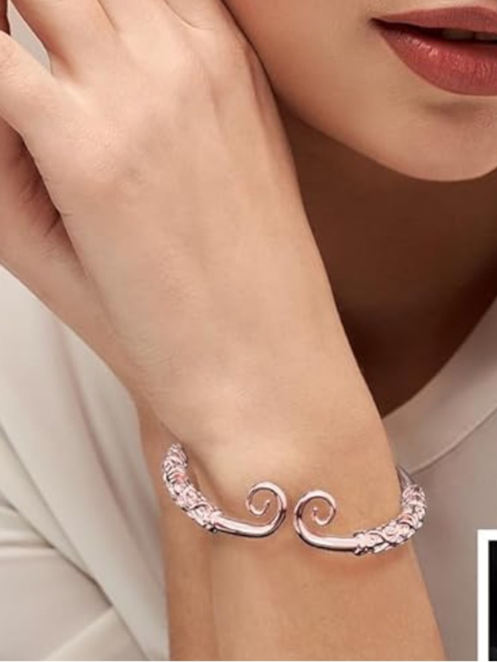 Silver Waves Open Cuff Bracelet